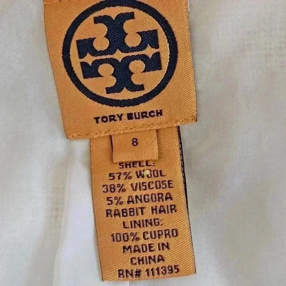 Tory Burch Lightweight Wool Blend Business Casual Cream Button Down Blazer(8)